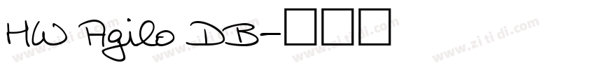HW Agilo DB字体转换